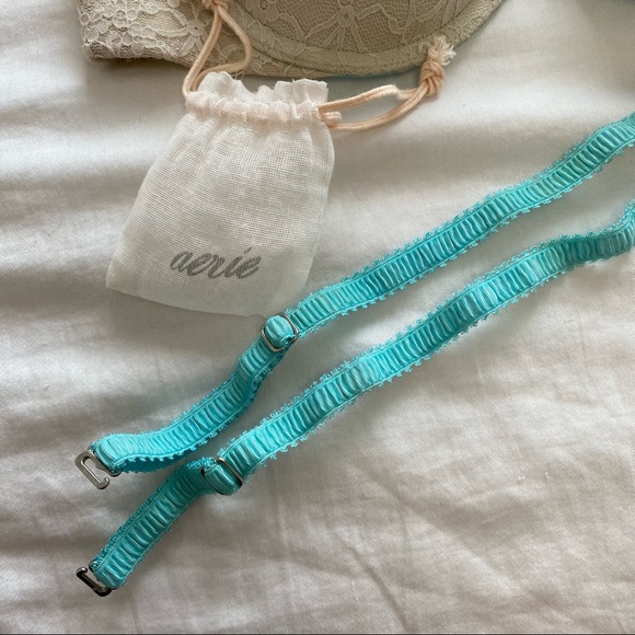 AERIE CREAM LACE STRAPLESS MIA BRA - Picture 7 of 8